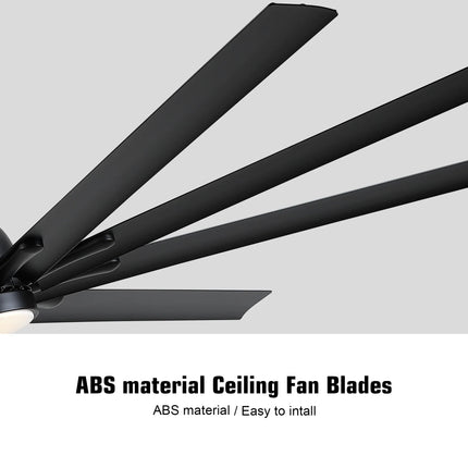 Ventilador de techo negro supergrande de 84 pulgadas con control remoto - tugranalmacen.com