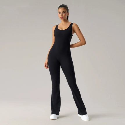 Mono de yoga elástico sin mangas para mujer