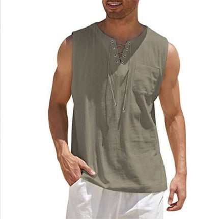 Camiseta sin mangas en algodón suave para hombre