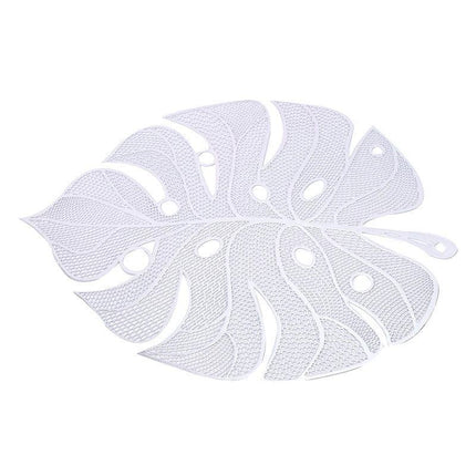 Tapete de comedor minimalista estampado y ahuecado en forma de hoja - tugranalmacen.com