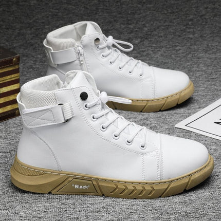 Botas de cuero para hombre con diseño elegante y caña alta