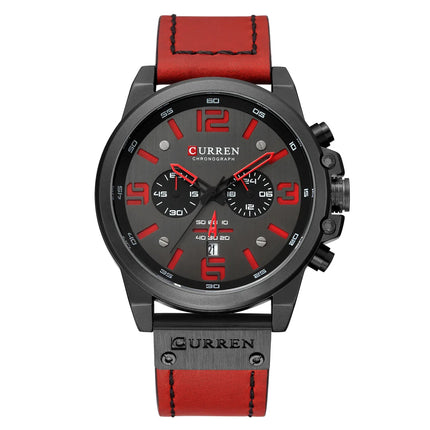 Men's Watch Sports Six Pin Quartz Watch Calendar Men's Watch Waterproof Belt Watch - tugranalmacen.com