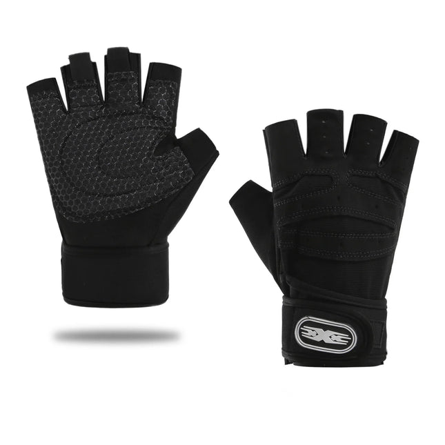 Guantes de ciclismo fitness con protección para muñecas guantes de medio dedo. - tugranalmacen.com