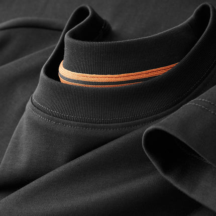 Camiseta básica de cuello redondo para hombre - Algodón suave y cómoda color negro