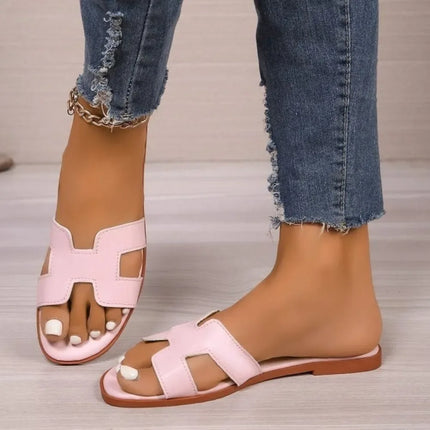 Sandalias de una sola pieza, cómodas y de suela plana - tugranalmacen.com