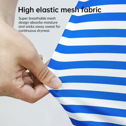Camisa estilo breton de manga corta para hombre