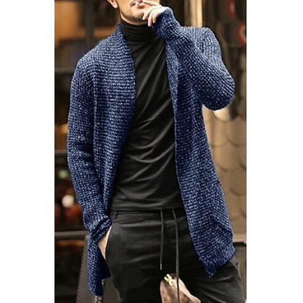 Cárdigan largo de punto para hombre
