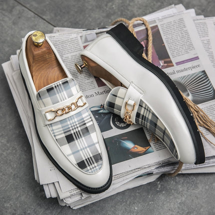 Mocasines de cuero negros para hombre estilo británico y cómodos