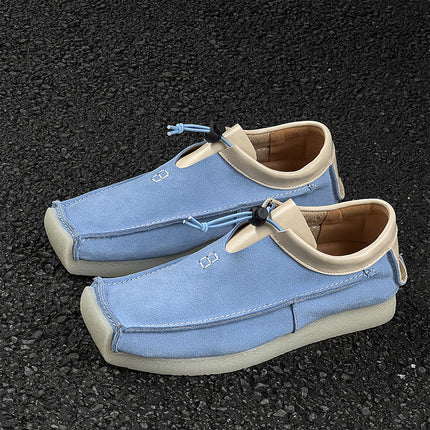 Zapatos de gamuza sin cordones para hombre en varios colores