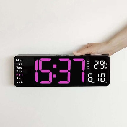 Reloj digital de pared LED de 13 o 16 pulgadas
