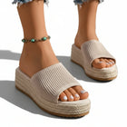 Sandalias plataforma de ratan boca de pez - tugranalmacen.com