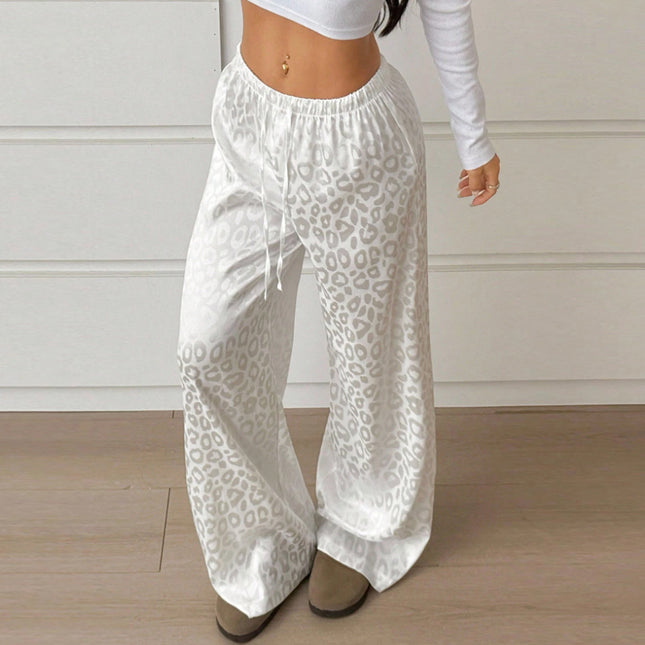Pantalones largos jacquard blancos para cualquier ocasión