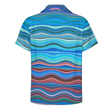 Camisa de cuello cubano Waves multicolor  para hombre