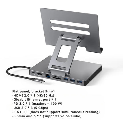Estación de acoplamiento USB-C con Ethernet y soporte rotativo