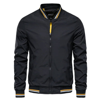 Chaqueta de béisbol para hombre con cuello alto y estilo casual