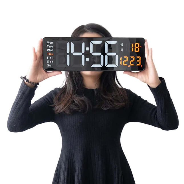 reloj digital de pared LED con pantalla grande