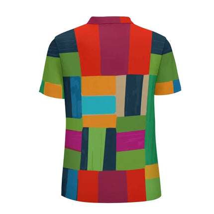 Polo multicolor patchwork de hombre | Estilo moderno y vibrante
