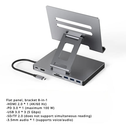 Estación de acoplamiento USB-C con Ethernet y soporte rotativo
