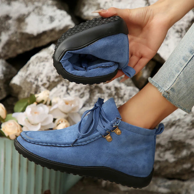 Botas Casual de Mujer de Ante | Comodidad y Estilo en Azul