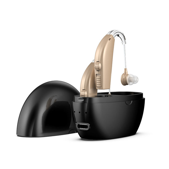 Auriculares duales portátiles en color negro