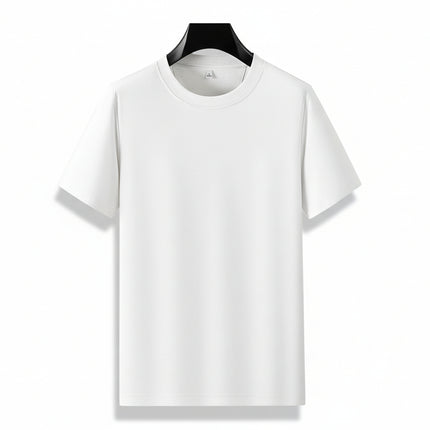 Camiseta básica de cuello redondo para hombre - Algodón suave y cómoda