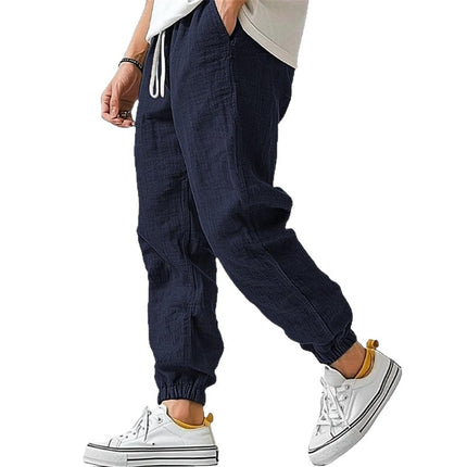Pantalones deportivos rectos en color blanco