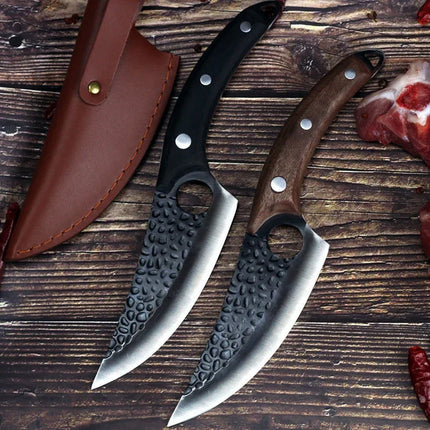 Cuchillo de carnicero forjado de 5,5'' de acero revestido de alto carbono - tugranalmacen.com