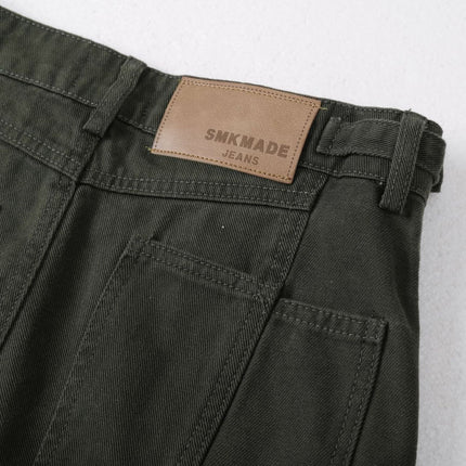 Pantalones holgados estilo retro urbano para hombre en verde militar