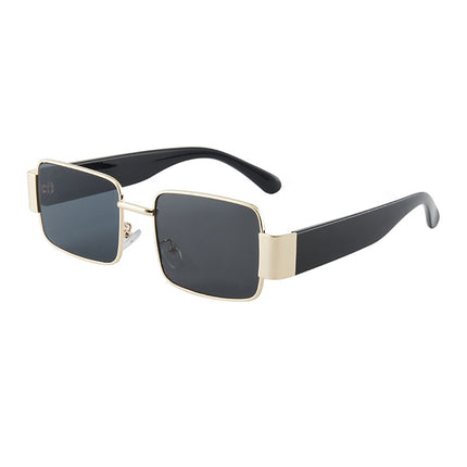 Gafas de sol cuadradas con montura metálica y protección UV