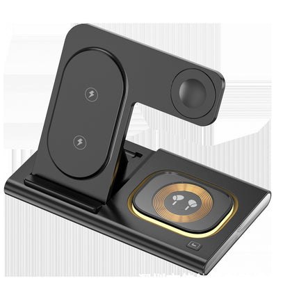 Cargador inalámbrico rápido 3 en 1 para teléfono, reloj y auriculares