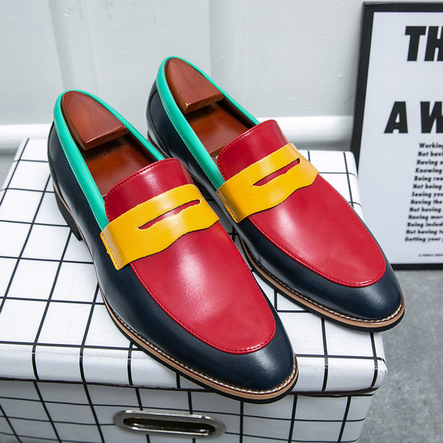 Zapatos de cuero británicos para hombre, estilo casual y elegante