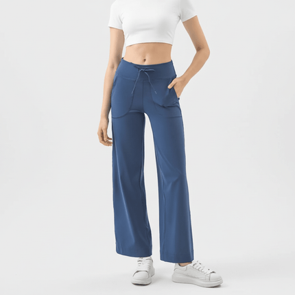 Pantalones deportivos con cordón y bolsillos