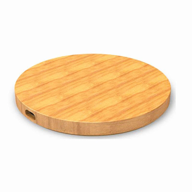 Cargador inalámbrico Qi de madera de bambú para smartphone
