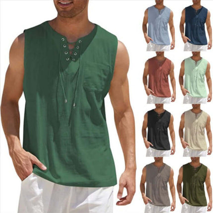 Camiseta sin mangas en algodón suave para hombre