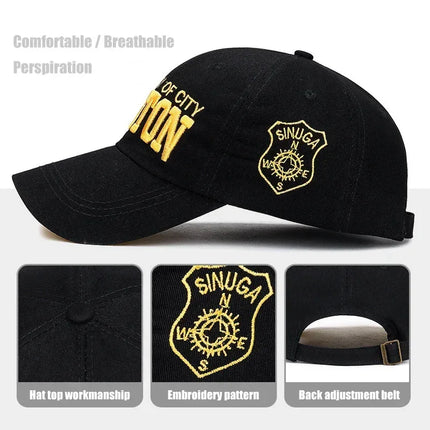 Gorra de béisbol deportiva de algodón con parte superior suave y bordado 3D, unisex, con cierre a presión, gorra de tenis - tugranalmacen.com
