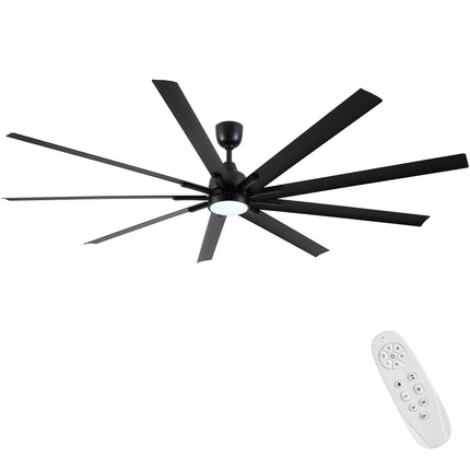 Ventilador de techo negro supergrande de 84 pulgadas con control remoto - tugranalmacen.com