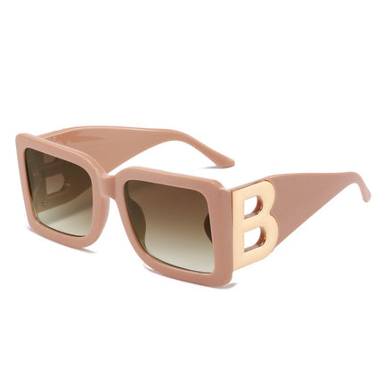 Gafas de sol cuadradas grandes con diseño cóncavo y protección UV
