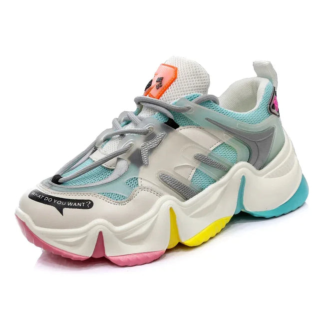 Zapatillas de deporte vulcanizadas para mujer, transpirables, de color arcoíris - tugranalmacen.com