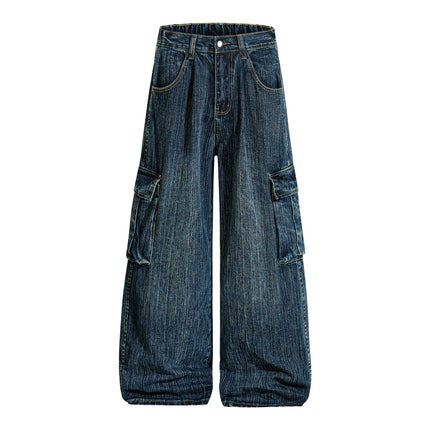 Pantalones vaqueros cargo, estilo retro americano
