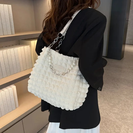 Bubble Textured Tote Bag - tugranalmacen.com