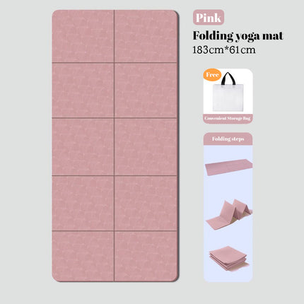 Esterilla de yoga antideslizante plegable para ejercicio y pilates