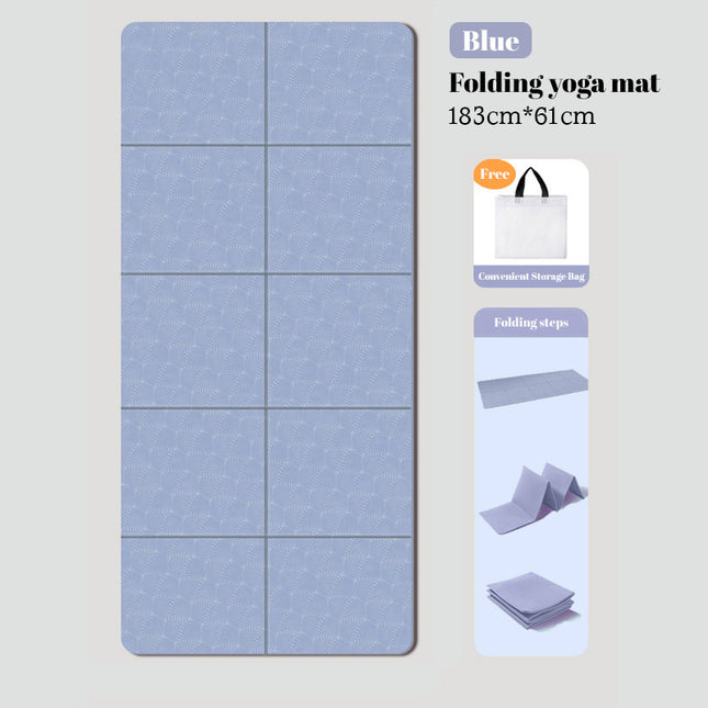 Esterilla de yoga antideslizante plegable para ejercicio y pilates