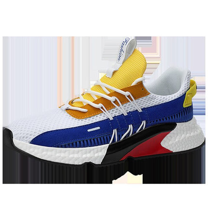 Zapatillas de lona colorblock para hombre, ligeras y transpirables