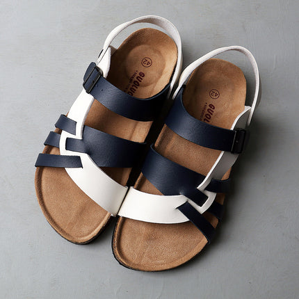 Sandalias de hombre de verano con suela de corcho antideslizante