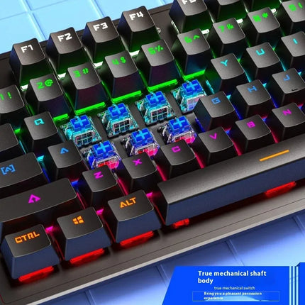 Cracked K880 Hot Swappable Mechanical Keyboard, Esports Game, Green Axis Office Computer Keyboard, Wired Mechanical Keyboard - tugranalmacen.com