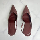 Zapatos de tacón alto burdeos en cuero lacado