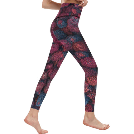 Leggings de Mujer Cintura Alta Estampado Floral Abstracto