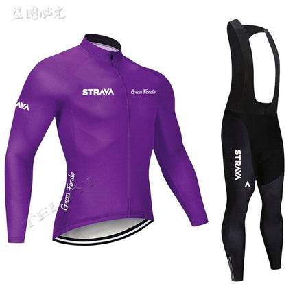 Conjunto de ciclismo de verano STRAVA Pro Team con badana de gel