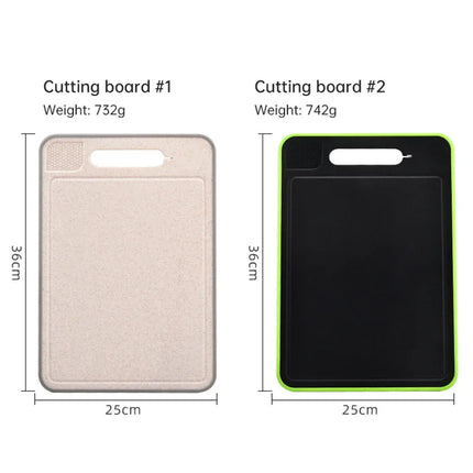 Tabla de cortar de doble cara, tabla de cortar de aleación de aluminio con afilador - tugranalmacen.com