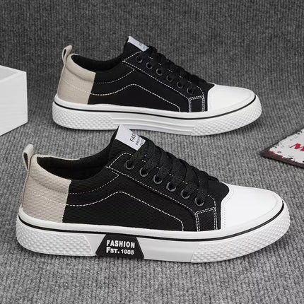 Zapatillas de lona para hombre con suela antideslizante beige